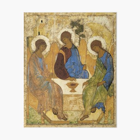 Andrei Rublev The Holy Trinity ( The Hospitality of Abraham ) 1411 Art Board Print