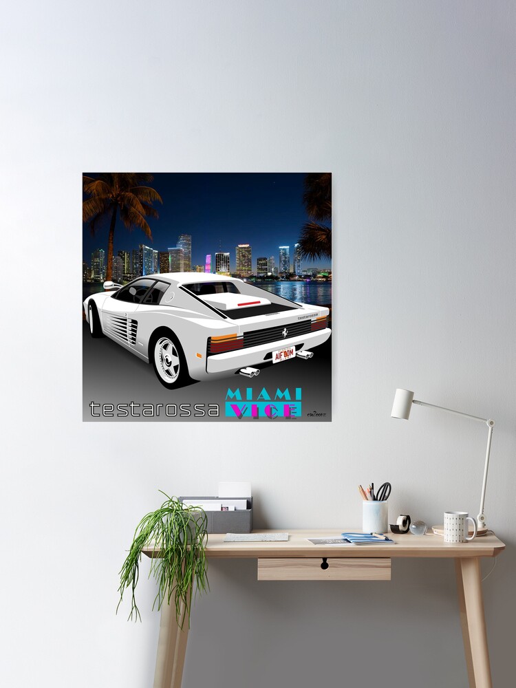 Sonny Crockett - Miami Vice - Testarossa - Car Legends Poster for Sale by  Great-Peoples