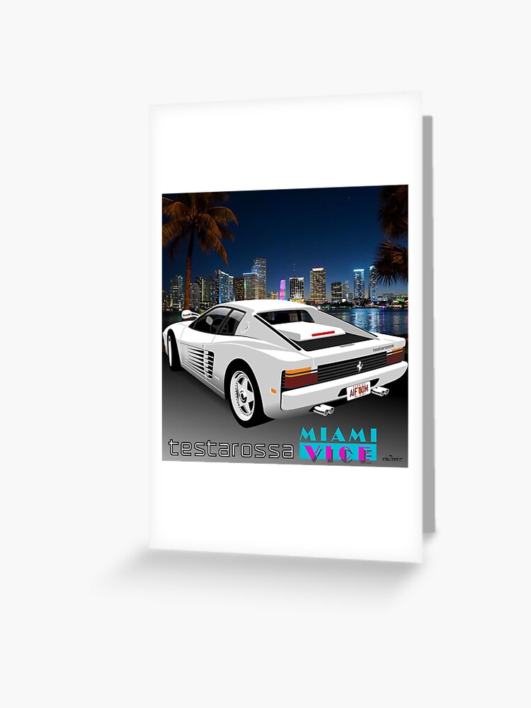 Ferrari Testarossa from Miami Vice Poster for Sale by car2oonz