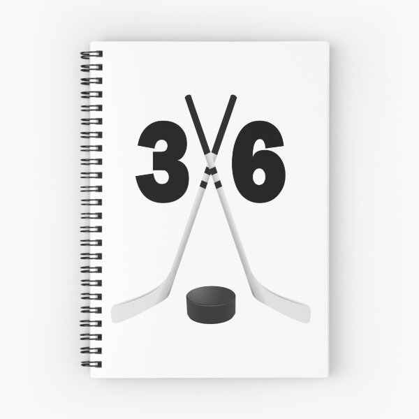 Artikelvorschau, Hockey Nummer 36 - sechsunddreißig mit Schlägern und Scheibe entworfen und verkauft von AllShirts21.
