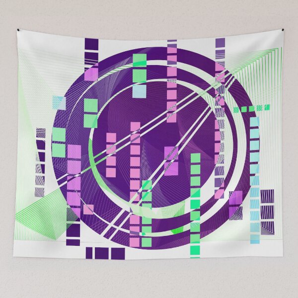 Item preview, Geometric electric purple pop art designed and sold by Carolina Salazar.
