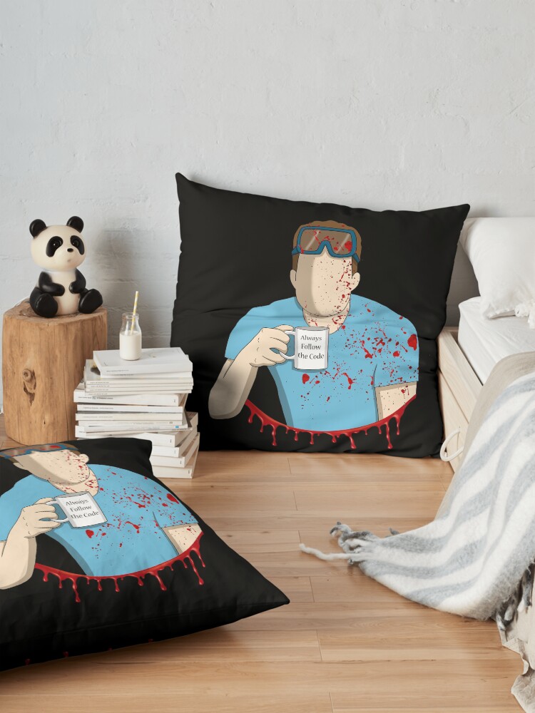 Alternate view of Follow the code Floor Pillow
