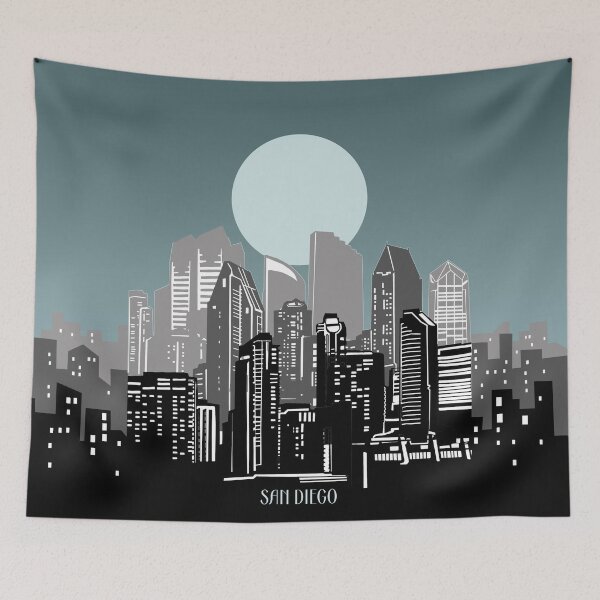 Item preview, san diego skyline designed and sold by BekimART2.