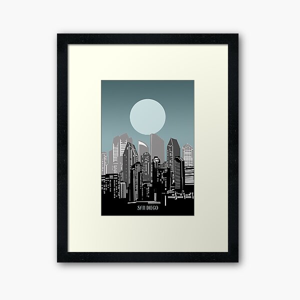 Item preview, san diego skyline designed and sold by BekimART2.