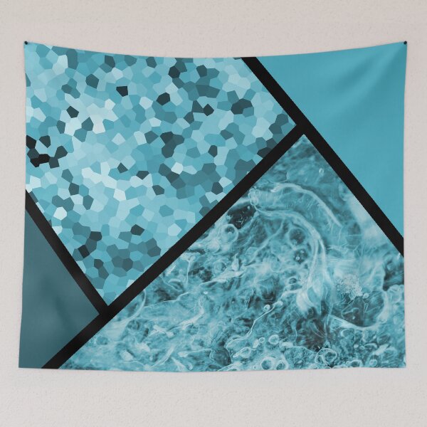 Item preview, geometric pattern turquoise designed and sold by Move-Art.