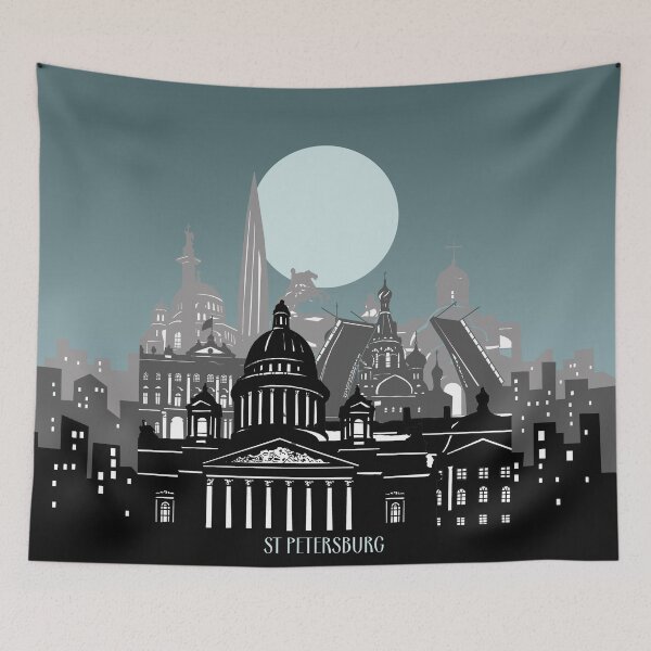 Item preview, st petersburg skyline designed and sold by BekimART2.