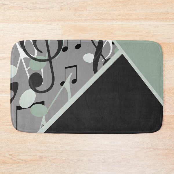 Item preview, Music notes geometric pattern green designed and sold by Move-Art.