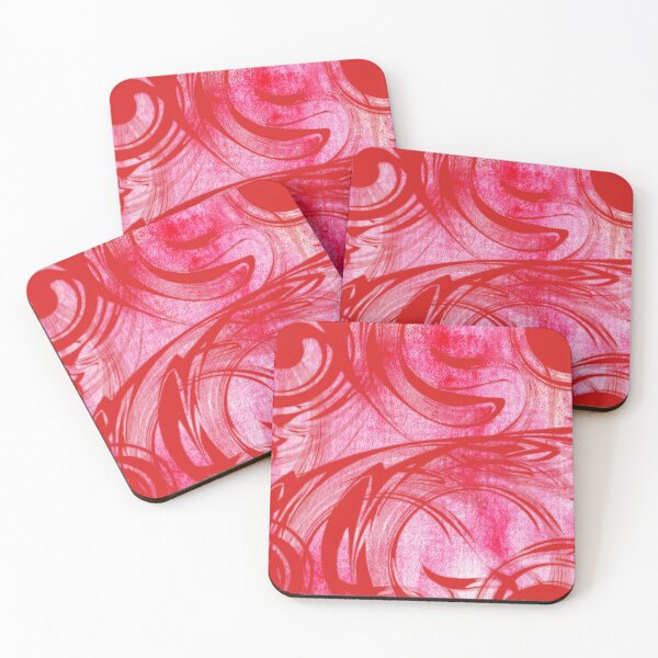 Item preview, Red and Pink Abstract designed and sold by Poetic Patterns Studio.