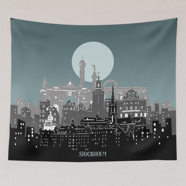 Item preview, stockholm skyline designed and sold by BekimART2.