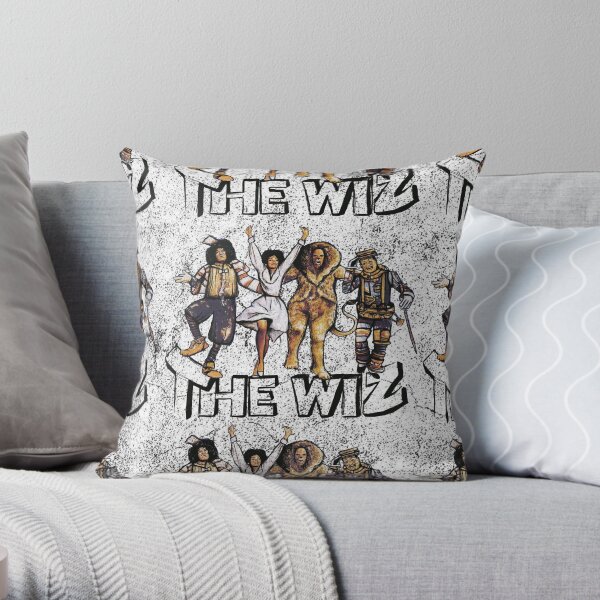 Grungy Wiz Throw Pillow