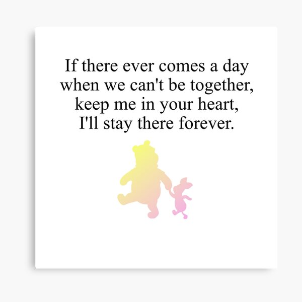 keep me in your heart Canvas Print