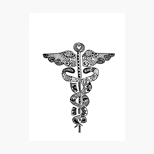 Registered Nurse Zentangle Photographic Print