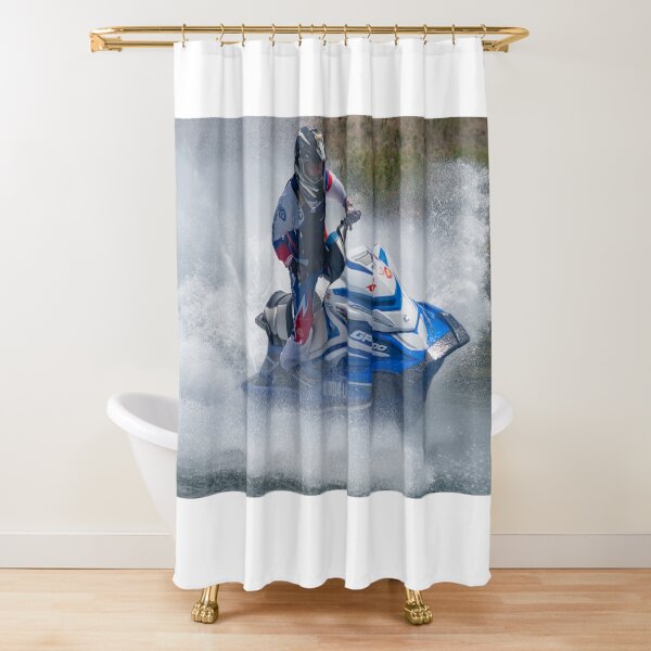Item preview, Blue Jet Ski Blasting Through Waves designed and sold by Tim Thompson.
