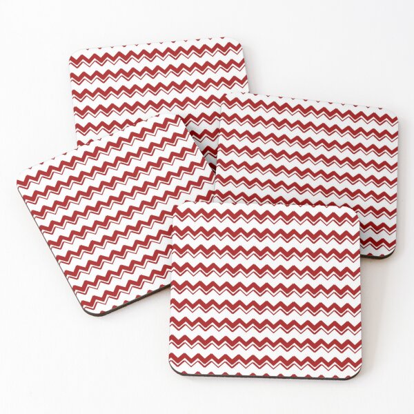 Item preview, Red and White Zigzag Pattern designed and sold by Poetic Patterns Studio.