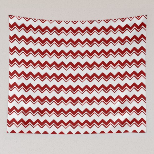 Item preview, Red and White Zigzag Pattern designed and sold by Poetic Patterns Studio.