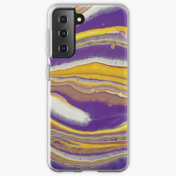 LSU Tigers Purple Yellow & White Stripes Samsung Galaxy Soft Case