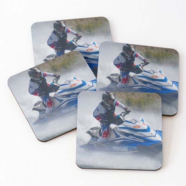 Item preview, Blue Jet Ski Blasting Through Waves designed and sold by Tim Thompson.