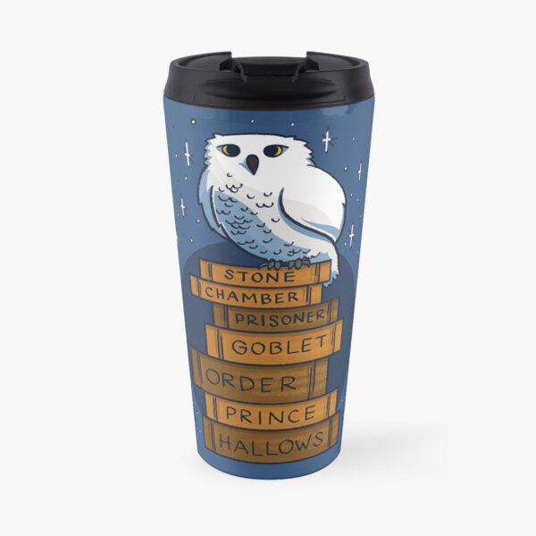 An Owl with the Books Travel Mug
