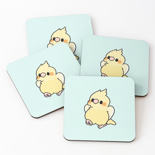 Item preview, Lutino Cockatiel 3 - Kawaii Birbs designed and sold by blirbos.