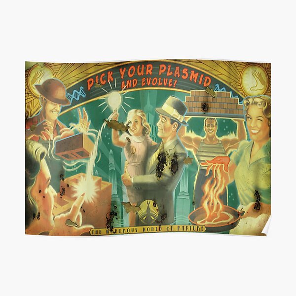 représentant divers plasmides. Évoluez aujourd'hui!
Vérifiez mes autres articles pour plus de conceptions BioShock et BioShock Infinite! Poster