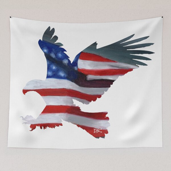 Item preview, Eagle American Flag Painting Silhouette designed and sold by DSC Arts.