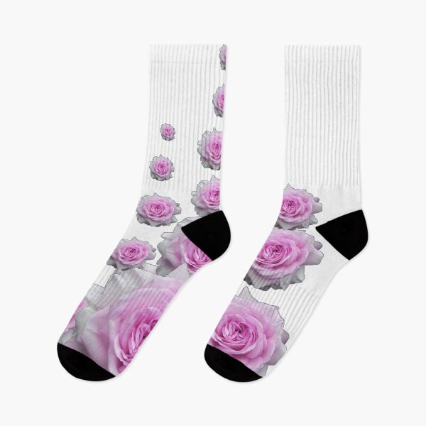 Item preview, PINK ROSES PARADING ON WHITE ART designed and sold by sharlesart.