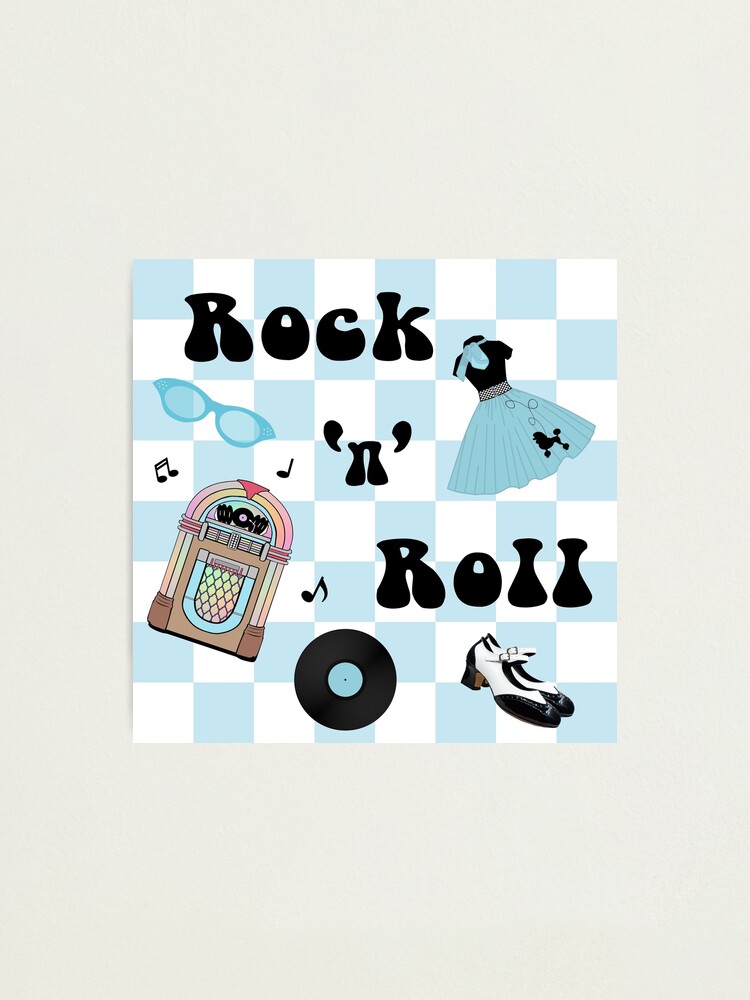 1950 Rock and Roll Poodle Skirt Blue" Photographic Print for Sale by  karwilbedesigns | Redbubble