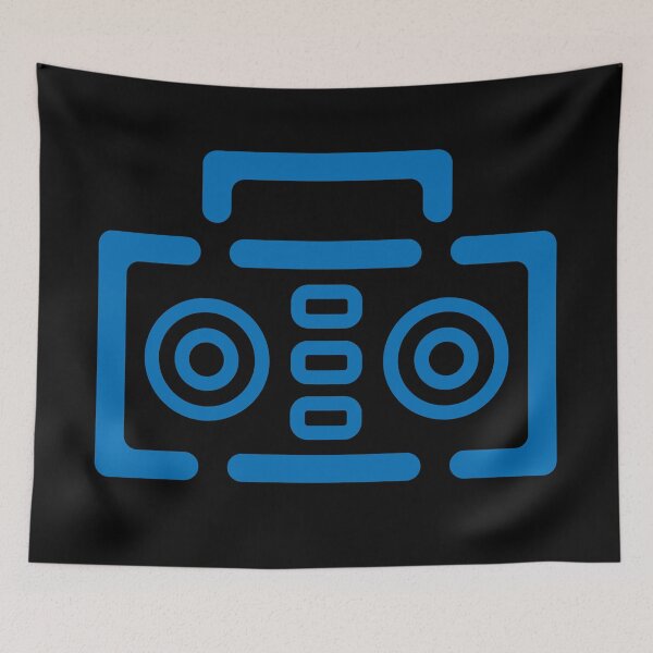 Item preview, Boombox Minimalist - Blue designed and sold by MOREDANKMEMES.