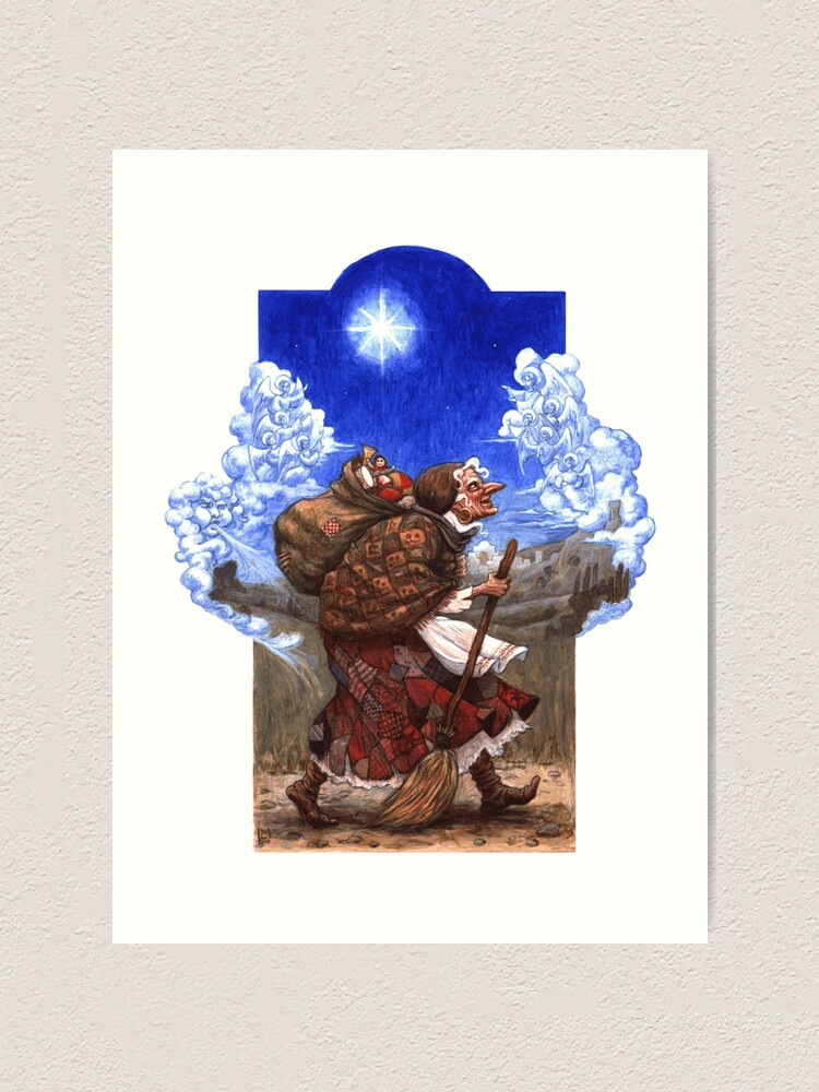 La Befana Christmas Witch Fine Art Print multiple Sizes 