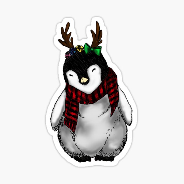 Festive Penguin Sticker