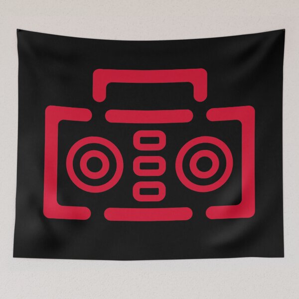 Item preview, Boombox Minimalist - Red designed and sold by MOREDANKMEMES.