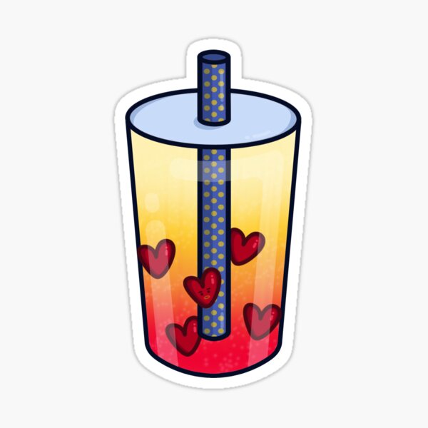 BTS split cup boba bt21 tata sticker Sticker for Sale by majorkooki