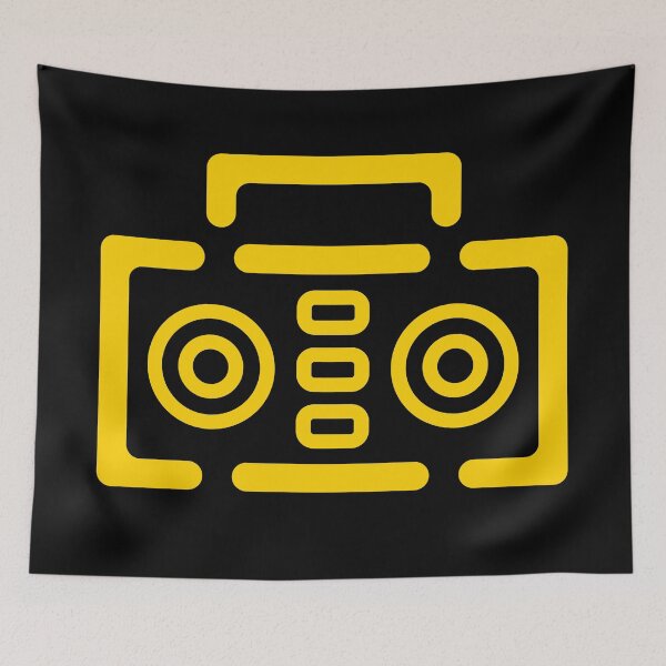 Item preview, Boombox Minimalist - Yellow designed and sold by MOREDANKMEMES.