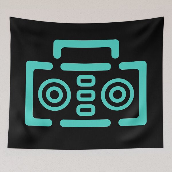Item preview, Boombox Minimalist - Teal designed and sold by MOREDANKMEMES.