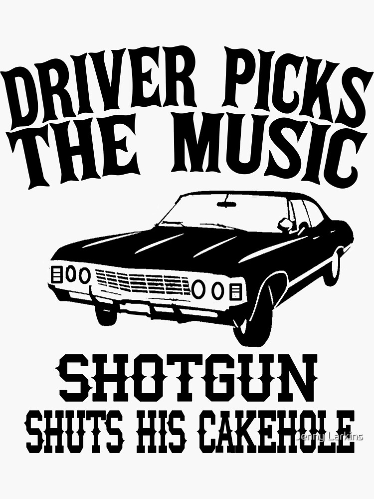 Driver Picks The Music - Supernatural - Sticker sold by Giralda Addition, SKU 613525