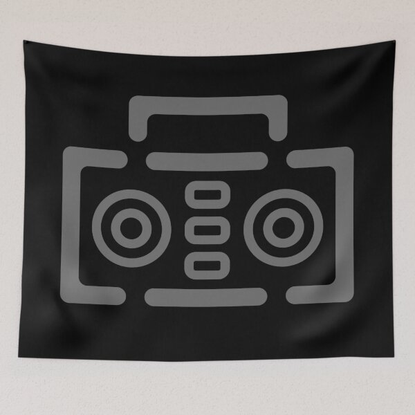 Item preview, Boombox Minimalist - Grey / Gray designed and sold by MOREDANKMEMES.