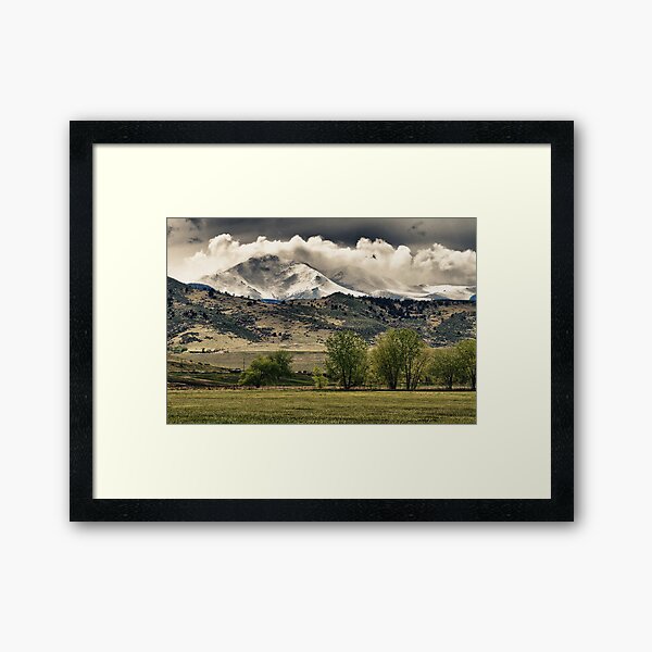 Longs Peak Hangin Framed Art Print