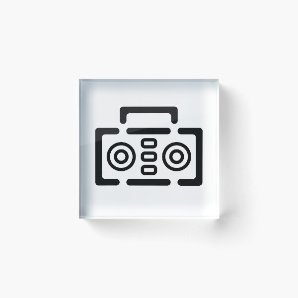 Item preview, Boombox Minimalist - Black designed and sold by MOREDANKMEMES.