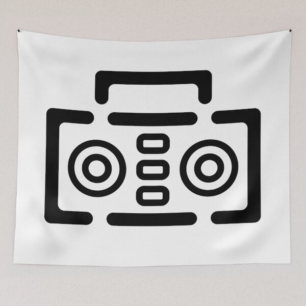 Item preview, Boombox Minimalist - Black designed and sold by MOREDANKMEMES.