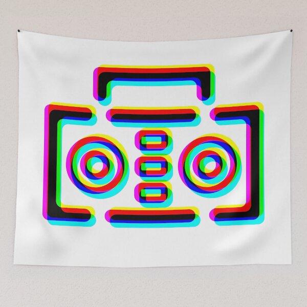Item preview, Boombox Minimalist - CMYK designed and sold by MOREDANKMEMES.