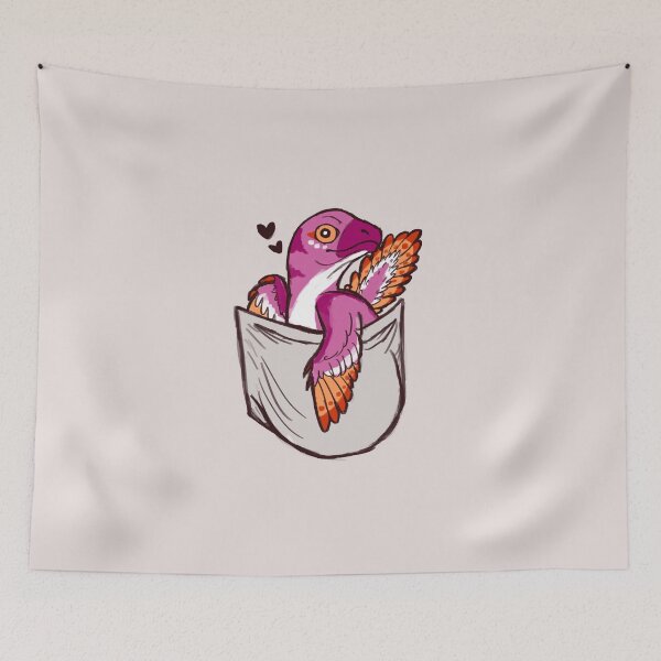 Item preview,  Pocket Friend (lesbian flag color scheme) designed and sold by SketchesOfChaos.