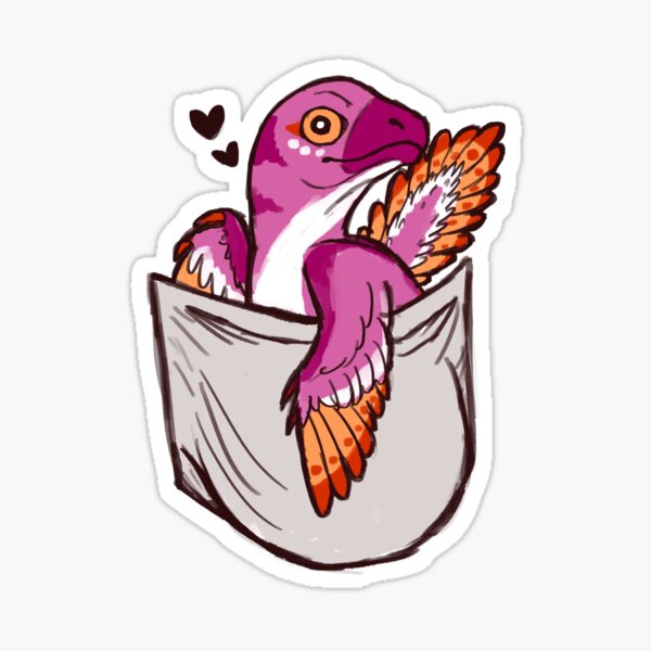 Item preview,  Pocket Friend (lesbian flag color scheme) designed and sold by SketchesOfChaos.