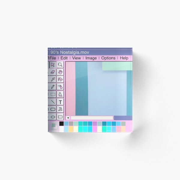 90s Nostalgia Acrylic Block