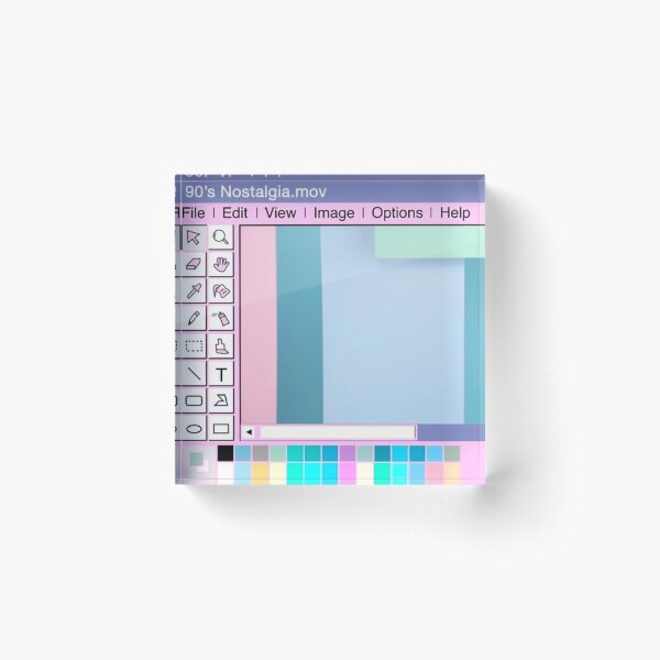 90s Nostalgia Acrylic Block