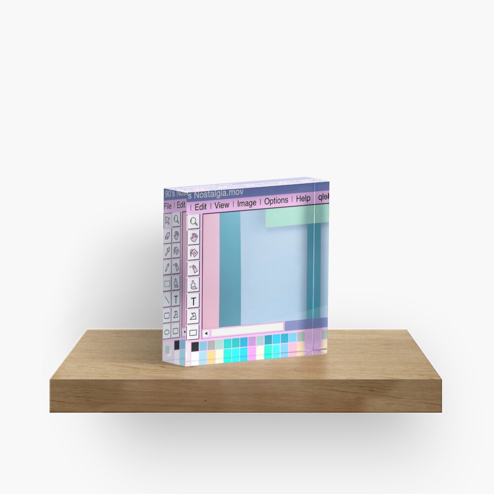 90s Nostalgia Acrylic Block