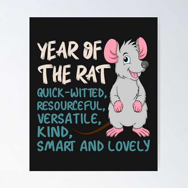 Item preview, Year of the Rat Happy New Year gift for men women kids designed and sold by hadleydesigns.