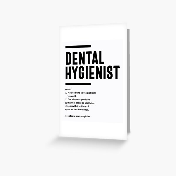 Dental Hygienist Profession Occupation Job Gift Greeting Card