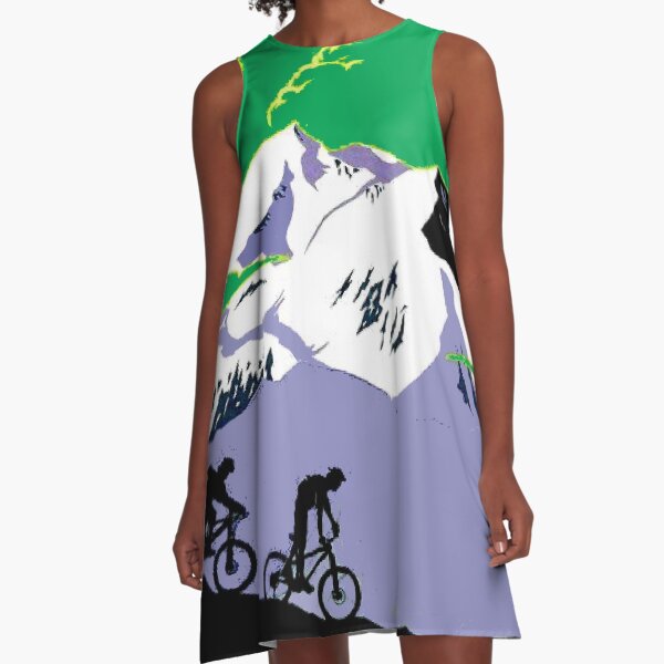 TOUR DE FRANCE : Modern Abstract Advertising Print A-Line Dress
