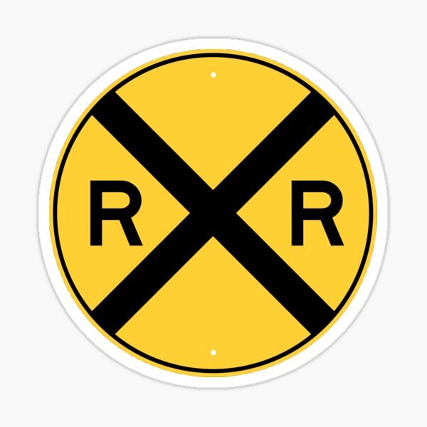 Railroad Xing Sign (new) Sticker
