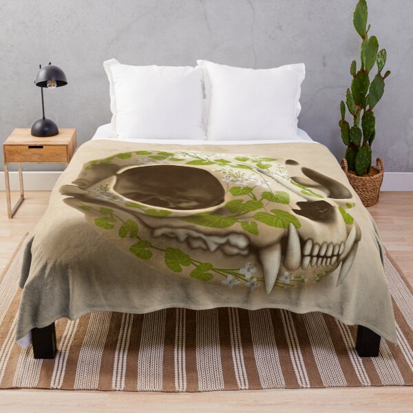 Item preview, cat skull decorated with wasabi flowers designed and sold by Richard Morden.